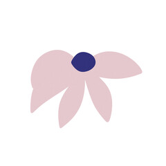 pink flower on white background