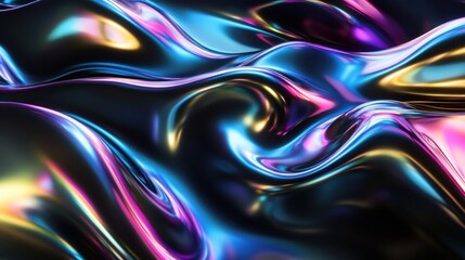 Abstract Iridescent Liquid: A Symphony of Color and Light