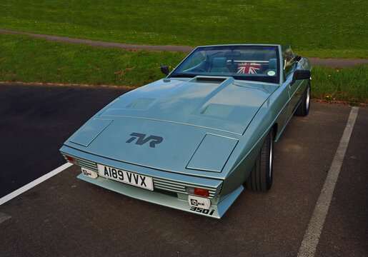 Classic  TVR Tasmin Convertible Car parked 