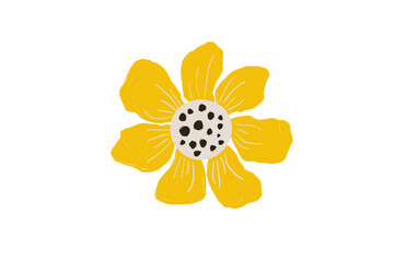 Yellow sunflower hand painted digital art for download png 