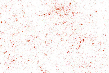 Red paprika isolated on white, top view