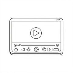 video player icon sketch 
