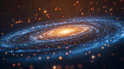 A cosmic scene depicting swirling galaxies, dark matter, and celestial beauty, symbolizing the mysteries of the universe, the vast unknown, and the endless journey of discovery in modern science.

