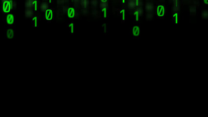 Abstract of digital matrix green code