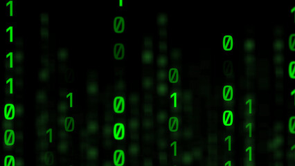 Abstract of digital matrix green code