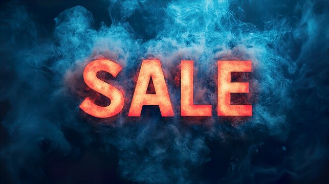 Discover the Impact of Eye-Catching Glowing Letters: How the Word 'Sale' Captures Attention and Drives Consumer Engagement in Retail Spaces