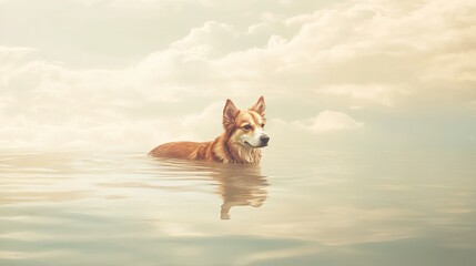 Explore the Mystical Adventure of Water Rescue Dogs: A Surreal Journey into Dreamlike Scenarios for Animal Lovers and Adventure Seekers