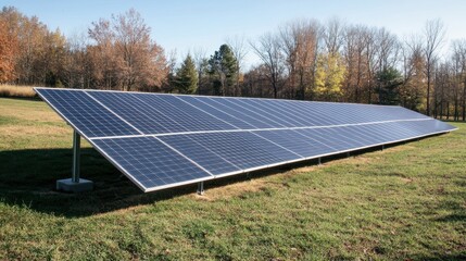 Solar panel installation at industrial facility sunset view architectural photography sustainable energy environment.