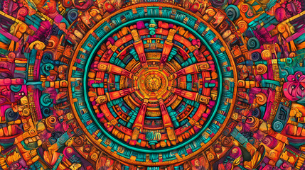 intricate aztec calendar