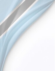Fototapeta premium Flowing botswana flag with blue, black, and white stripes on a white background