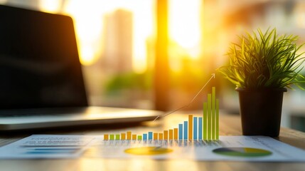 Planning Early Retirement Strategies: Young Professional Managing Wealth with Financial Charts and Laptop