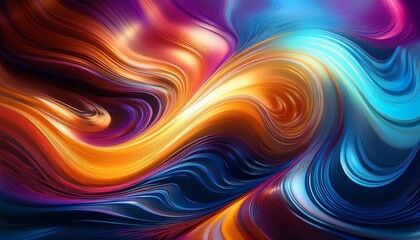 Obraz premium a flowing abstract artwork with vivid color variations and highlights