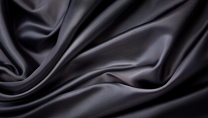 Fototapeta premium smooth elegant dark grey black silk or satin luxury cloth fabric texture abstract background design
