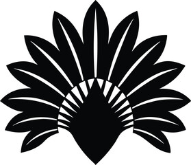 black and white flower