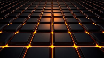 Obraz premium Dynamic geometric patterns digital studio 3d render futuristic environment aerial view technology concept