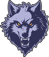 Fierce Wolf Mascot Vector Illustration | Esports Clipart Design
