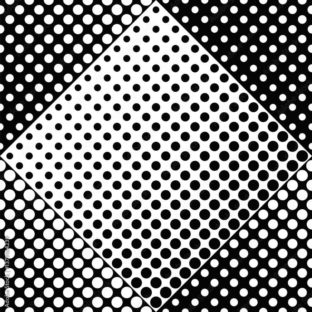 Poster seamless dot pattern background - monochrome abstract vector design