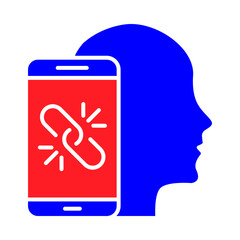 Mobile and Connected – Smartphone and Head Representing Digital Connectivity