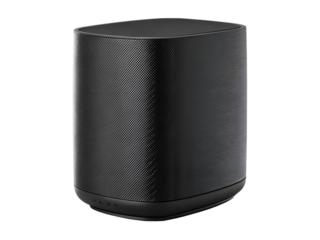 Modern black speaker with sleek design for home audio needs