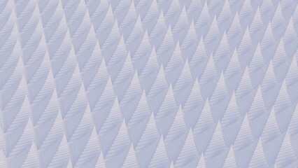 A 3D render of an abstract pattern with white geometric shapes creating an effect of depth and volume.