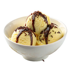 chocolate ice cream on transparent background