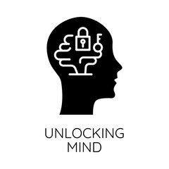 Unlocking Mind – Key Inside Head Representing Breakthrough Thinking and Self-Discovery