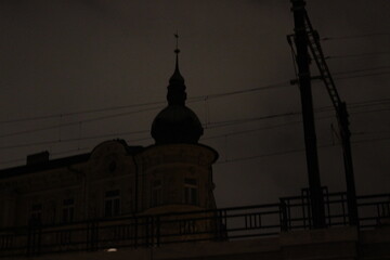 church at night