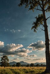 Fototapeta premium sunset in the mountains