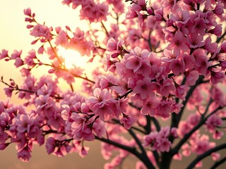 Obraz premium pink cherry blossom in spring