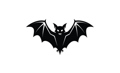 bat on white background silhouette