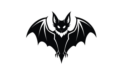 bat on white background silhouette