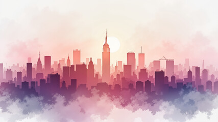 Fototapeta premium An abstract high-resolution graffiti style painting city