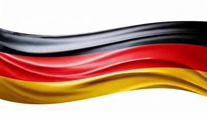 Naklejka premium german flag colored smooth wave isolated on white background