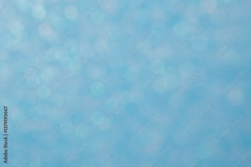 Poster soft blue background with gentle bokeh effect