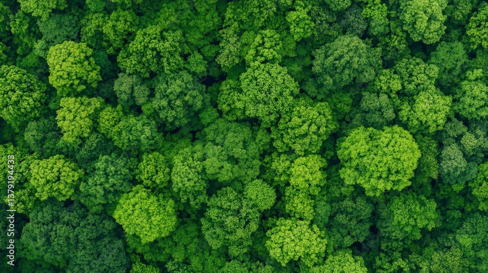 Poster lush green foliage with intricate patterns, creating a vibrant natural texture.