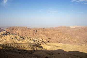 The mountains in the Wadi Rum desert are red, where many films were shot such as the Martian, Transformers, the desert where there is nothing, the drought. ecology , dust and red sand