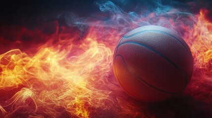 Fototapeta premium Fiery Sphere Abstract Image