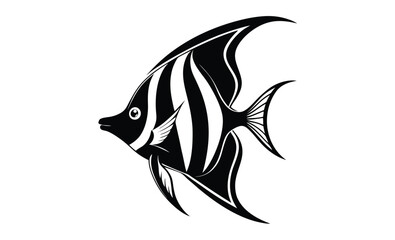 illustration of a angelfish silhouette