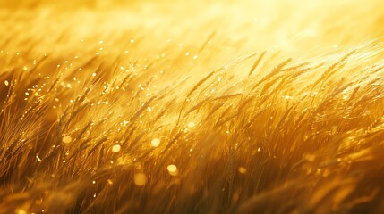 Golden fields of wheat shimmer under the sunlight, creating a serene landscape that evokes warmth and tranquility in nature's beauty.