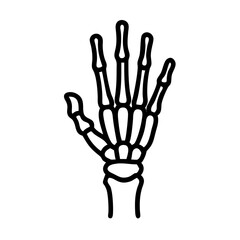 Obraz premium Human hand X-ray icon, vector 