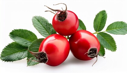 rose hips wild fruits isolated on transparent background rose hip