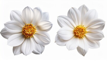 Obraz premium white flower isolated on transparent background cutout