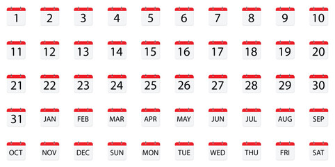 Calendar flat color, icon desgin Vector illustration.