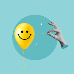 Poke a balloon, needle in hand, toxic relationships, Toxic, Positive Emotion, Excitement,...