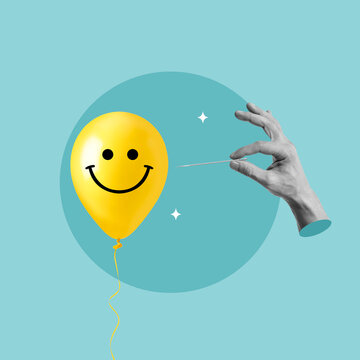 Poke a balloon, needle in hand, toxic relationships, Toxic, Positive Emotion, Excitement, Happiness, Smile, Joy, Couple, Relationship, Loss, Problems, Backstab, Trust, Mental Health, Betrayal, Shock