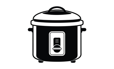 electric rice cooker art silhouette