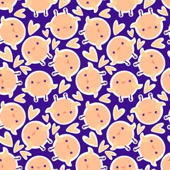 Easter chicken and eggs seamless birds pattern for wrapping paper and fabrics