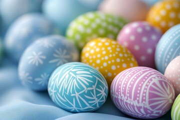 Obraz premium A colorful Easter eggs. Generative AI