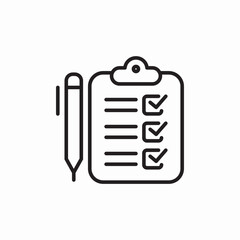 checklist fill icon sign vector