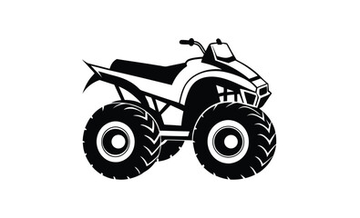 Atv black silhouette vector silhouette